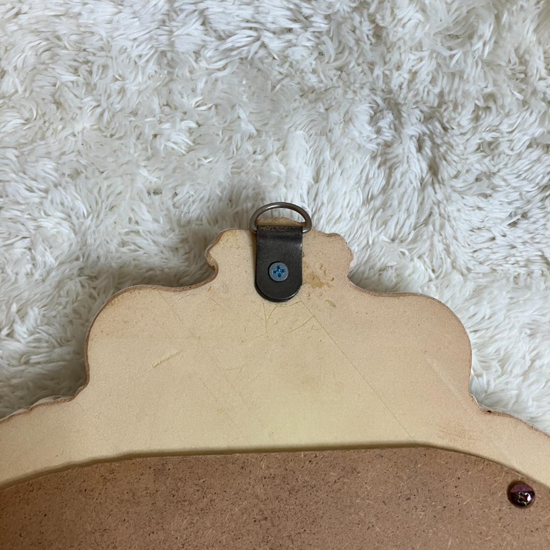 【美品】高級ロココ調　ひび割れ加工　クラック加工　姿見　大型ミラー　天使の鏡