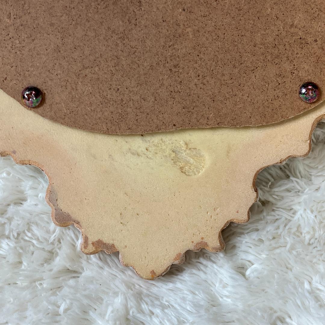 【美品】高級ロココ調　ひび割れ加工　クラック加工　姿見　大型ミラー　天使の鏡