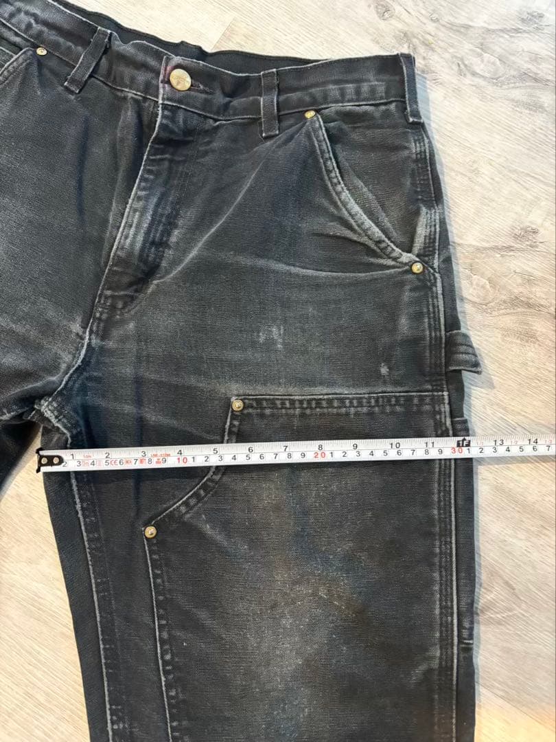 【鬼ヒゲ】Carhartt B01 BLK USA製ブラック ダブルニー#518