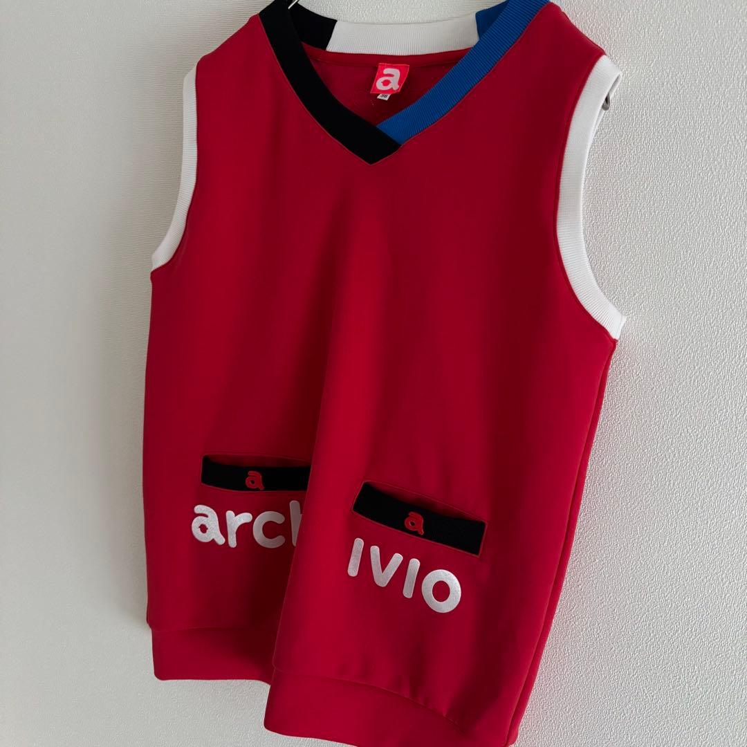 archivio アルチビオ ゴルフ ベスト 赤 オシャレ 38