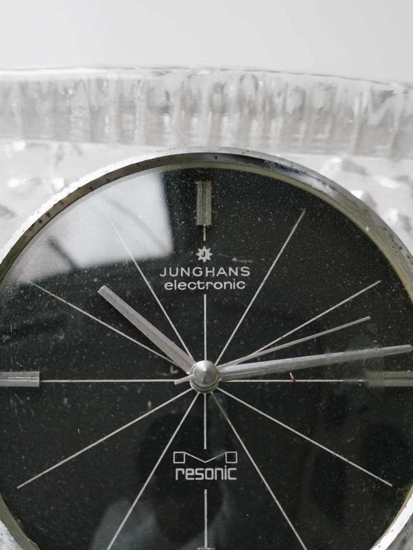 60-70's \"JUNGHANS\" クリスタル 置時計 ミッドセンチュリー