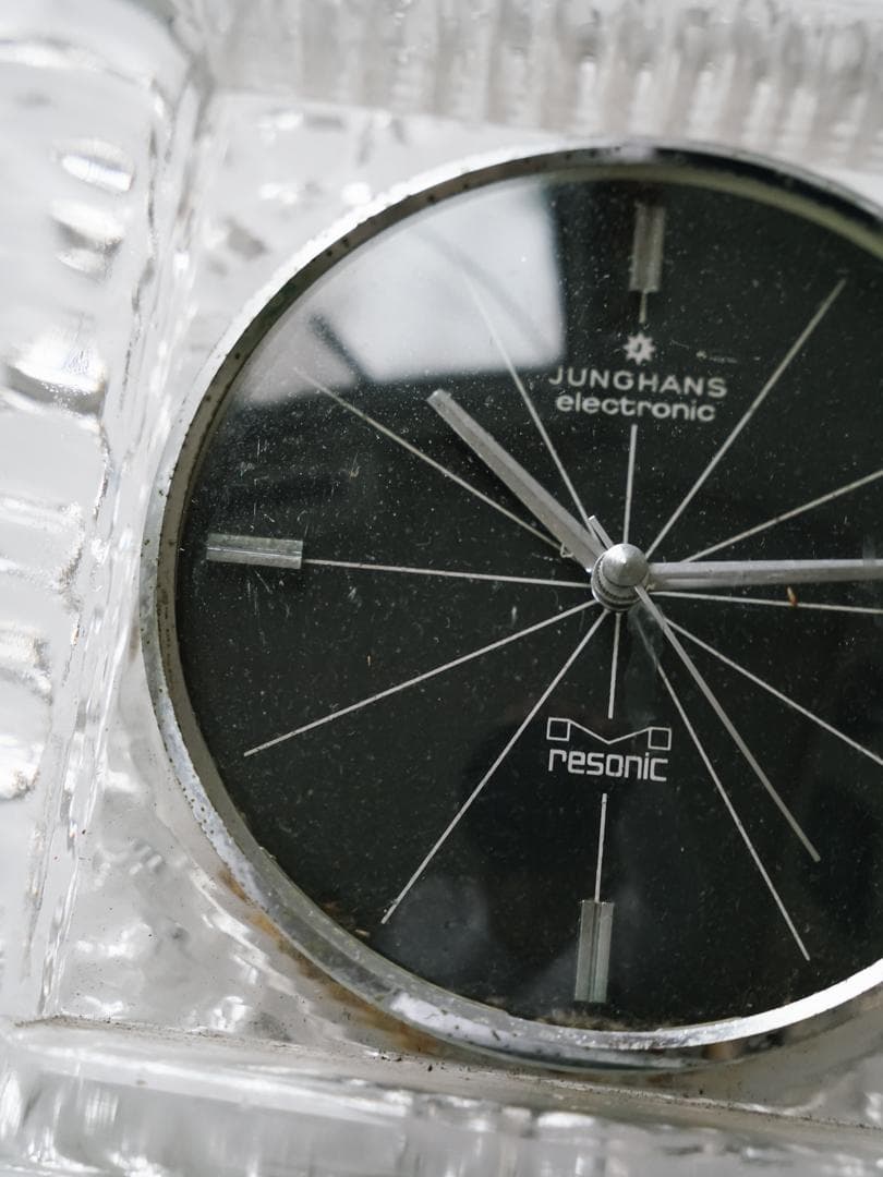 60-70's \"JUNGHANS\" クリスタル 置時計 ミッドセンチュリー