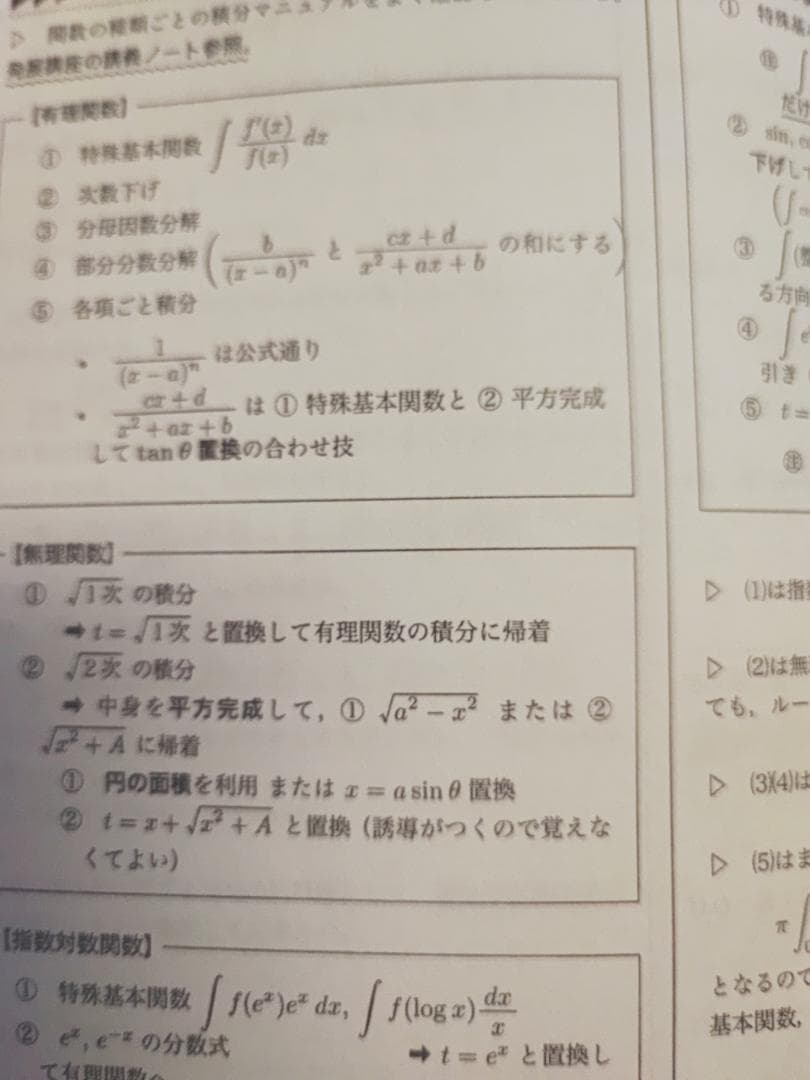 鉄緑会の柳沼先生による数学実戦講座Ⅲ問題集解説資料フルセット　駿台　河合塾
