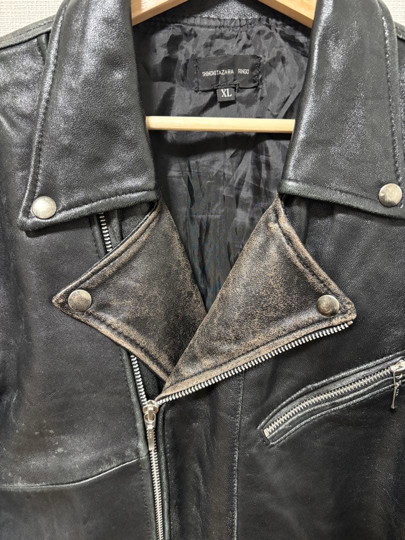 【本革・XLサイズ】SHIMOKITAZAWA RINGO ダブルライダース
