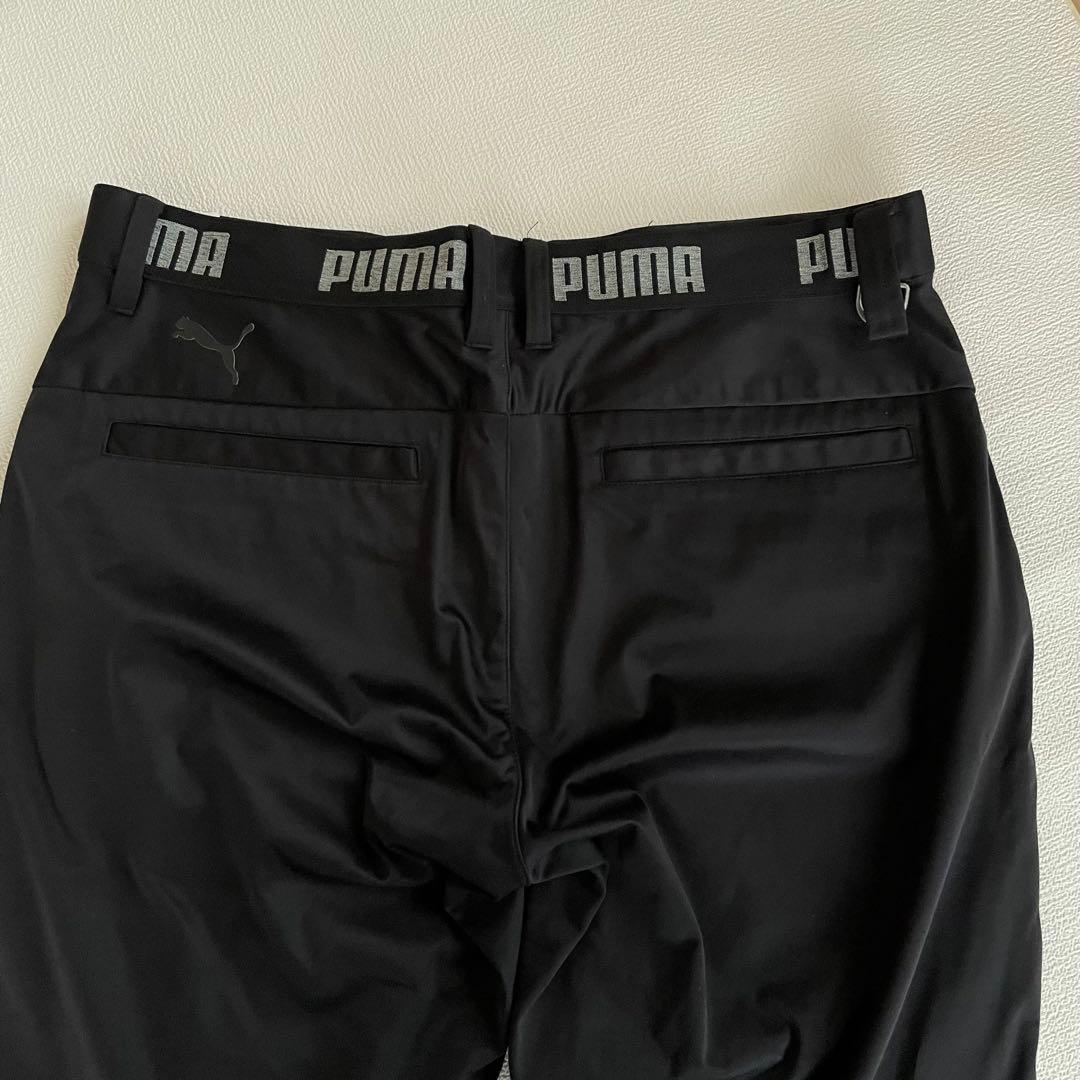 プーマ 上下 L ハイブリッドニットジャケット ファブリックミックスパンツ 黒