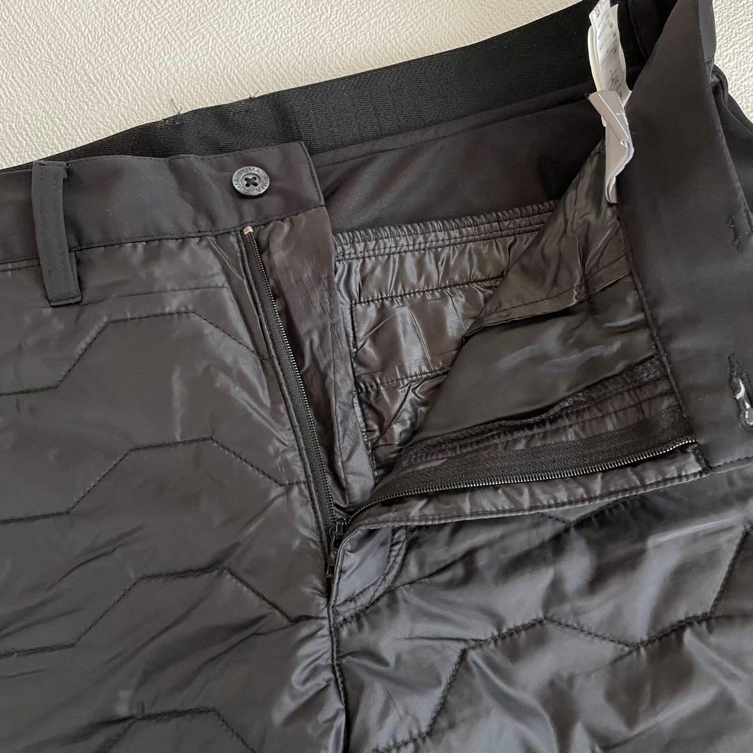 プーマ 上下 L ハイブリッドニットジャケット ファブリックミックスパンツ 黒