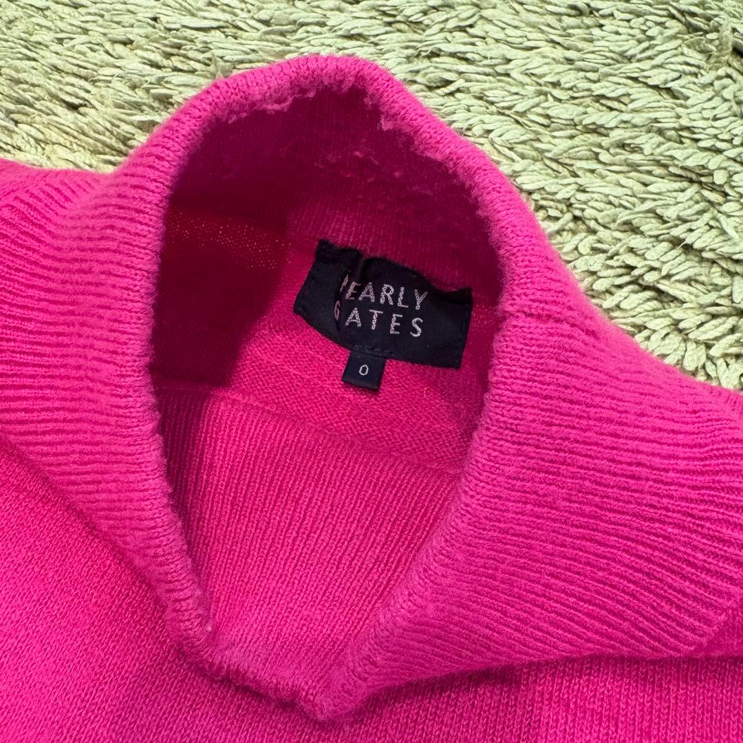 パーリーゲイツ PEARLYGATES プルオーバー セーター ピンク サイズ0