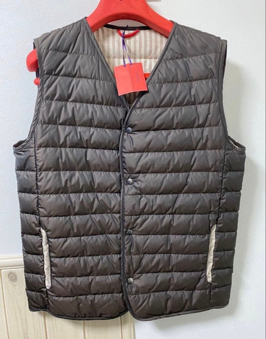 SALE26万 イザイア ISAIA 最高級 ダウンベスト インナーダウ
