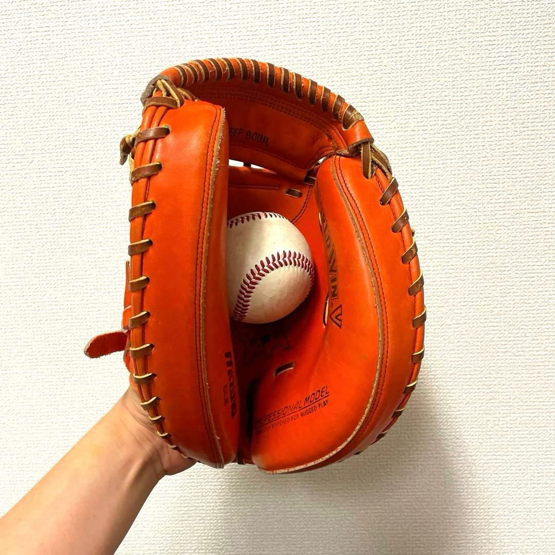 197 ミズノ ビンテージ 極美品 軟式 キャッチャーミット