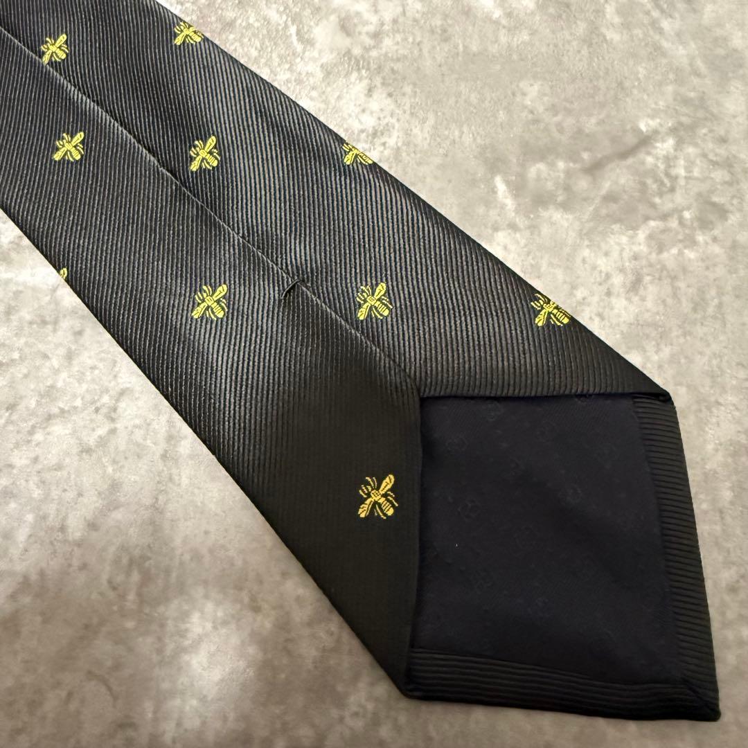 【✨極美品✨】GUCCI グッチ ネクタイ 蜂 ビー ソリッド系 ハイブランド