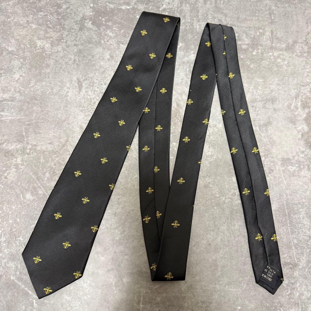 【✨極美品✨】GUCCI グッチ ネクタイ 蜂 ビー ソリッド系 ハイブランド