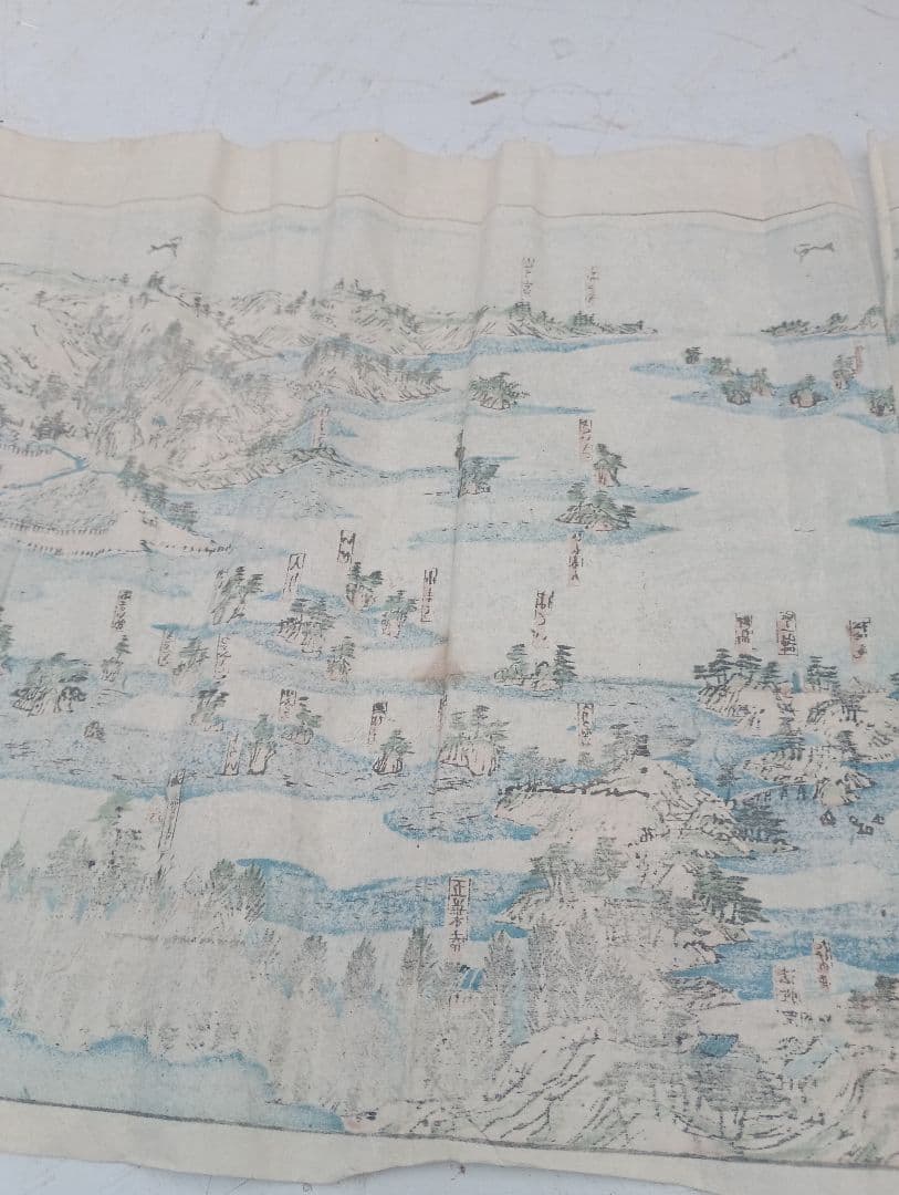 ２０２９）奥州松島鹽竈全図　木版　古地図　古文書　江戸？　明治？　古地図