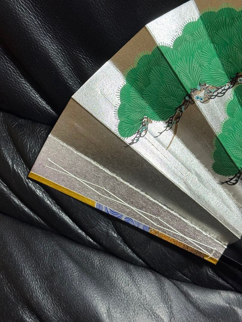 扇子　29cm 2枚組　金天地　朱藍鋏暈し　舞扇子　舞踊　大衆演劇　着物　和装