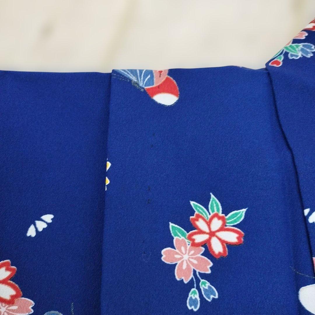 13歳用？　お着物　蝶柄　青