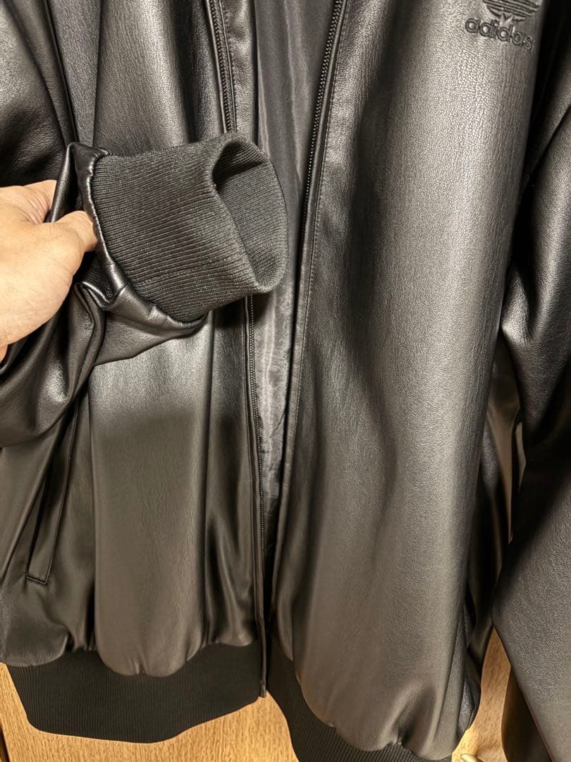 adidas ファイヤーバード トラックジャケット フェイクレザー 2XL