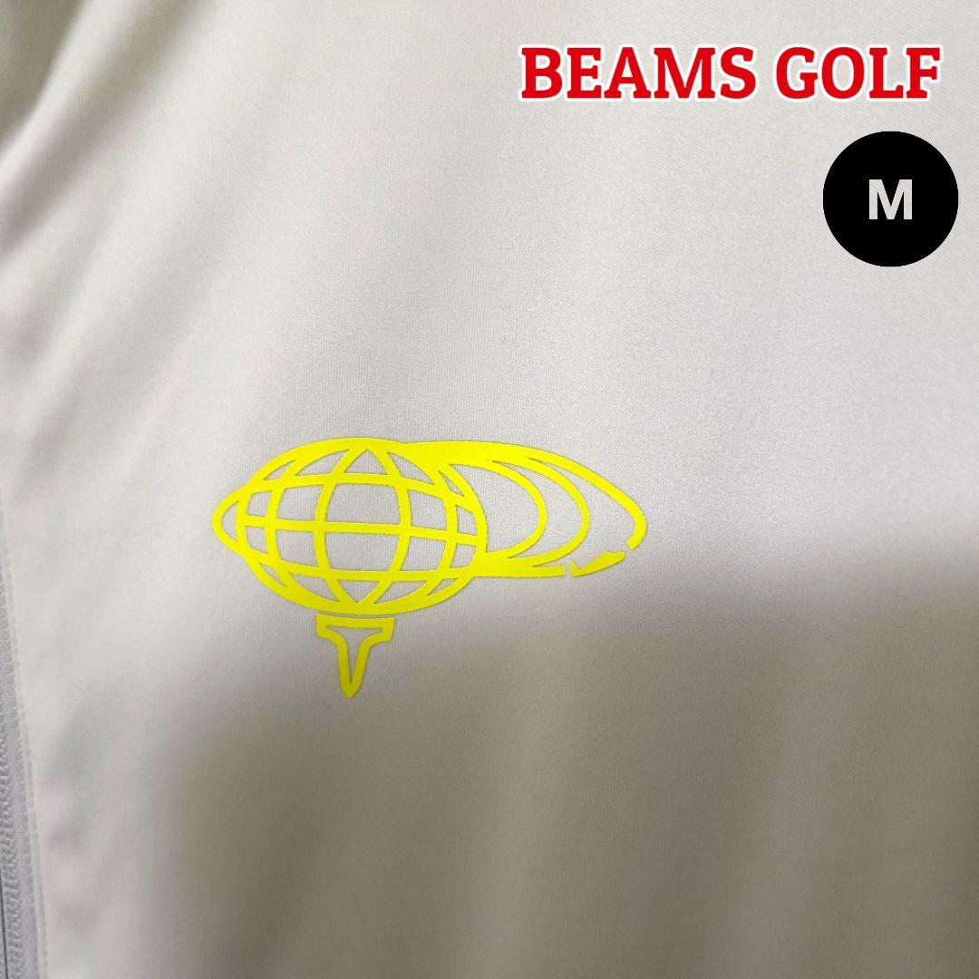 【彩りイエロー】ビームスゴルフ フルジップブルゾン M グレー メンズ ゴルフ