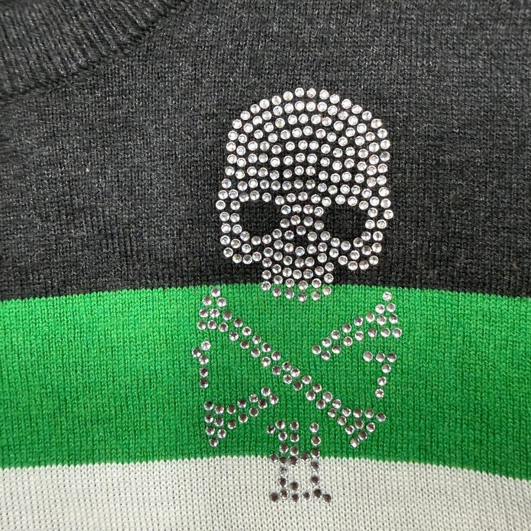 HYDROGEN スカル ストーン モチーフ ニット セーター ゴルフ