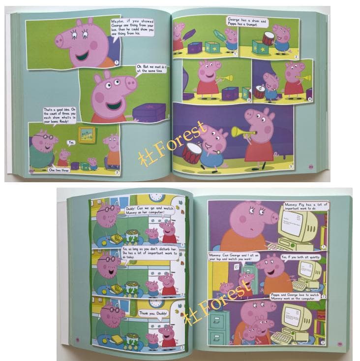 新品 Peppa Pig 漫画版 1 絵本2冊 全冊音源付動画付 マイヤペン対応