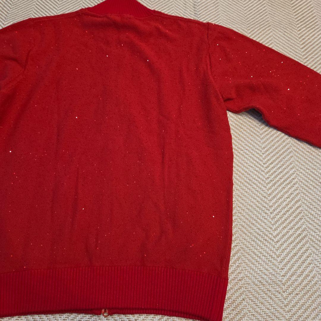 ダンスウィズドラゴン 3 ニット ジャケット 赤 レッド ジップ