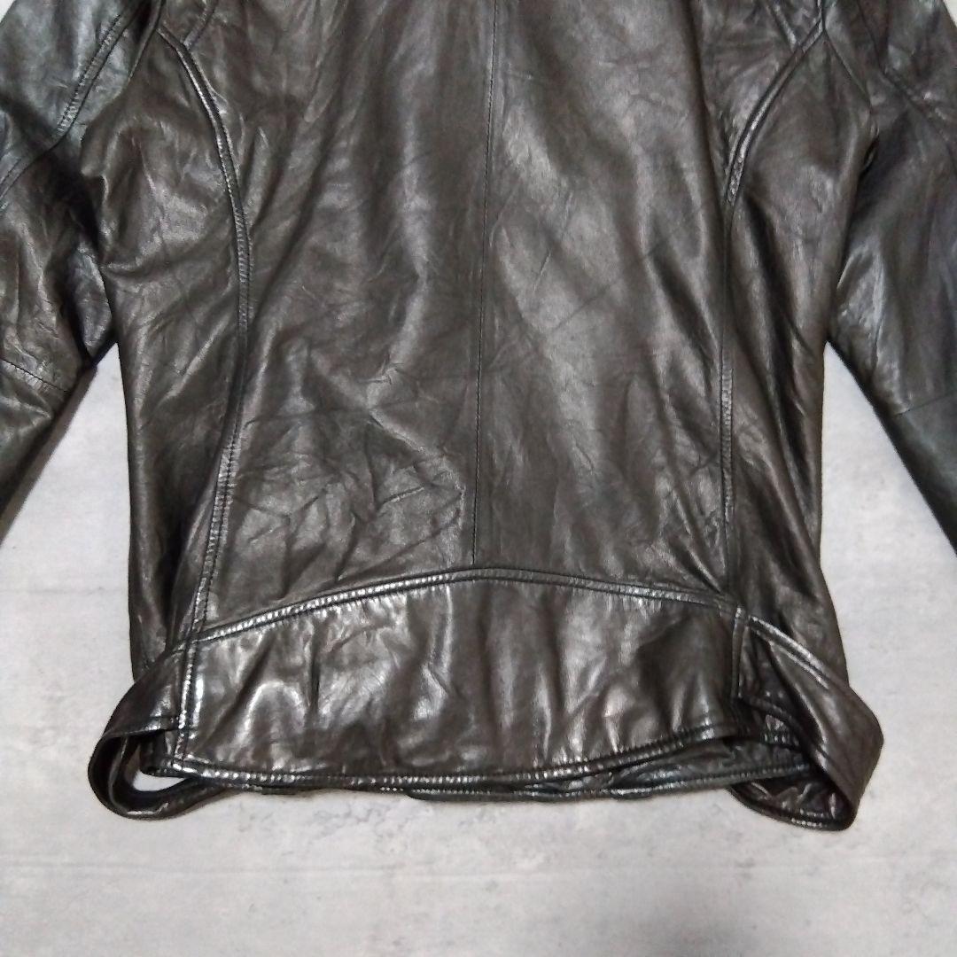 カスタムカルチャー ダブルライダースジャケット 羊革 シープスキン 黒 ブラック