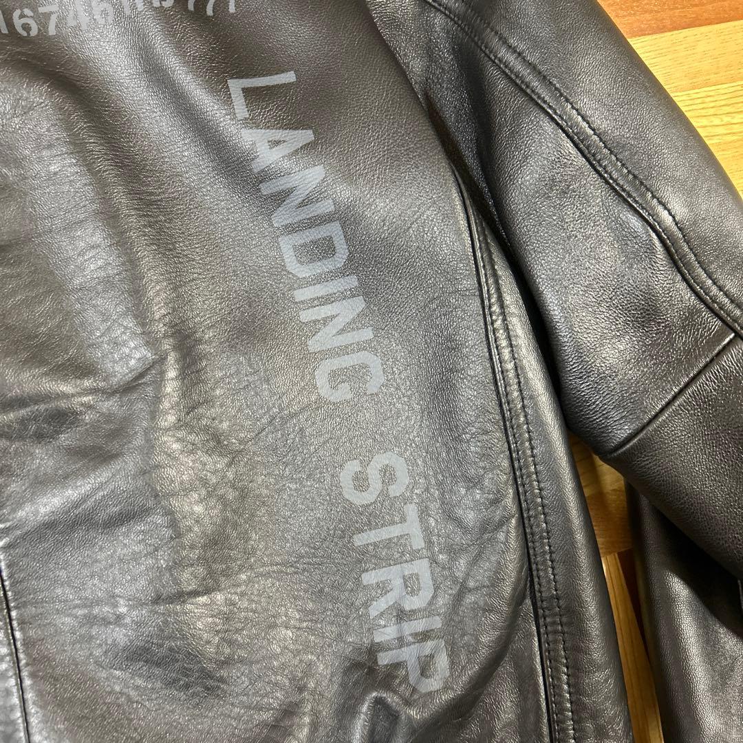 AVIREX レザーMA-1 ブラック　Mサイズ