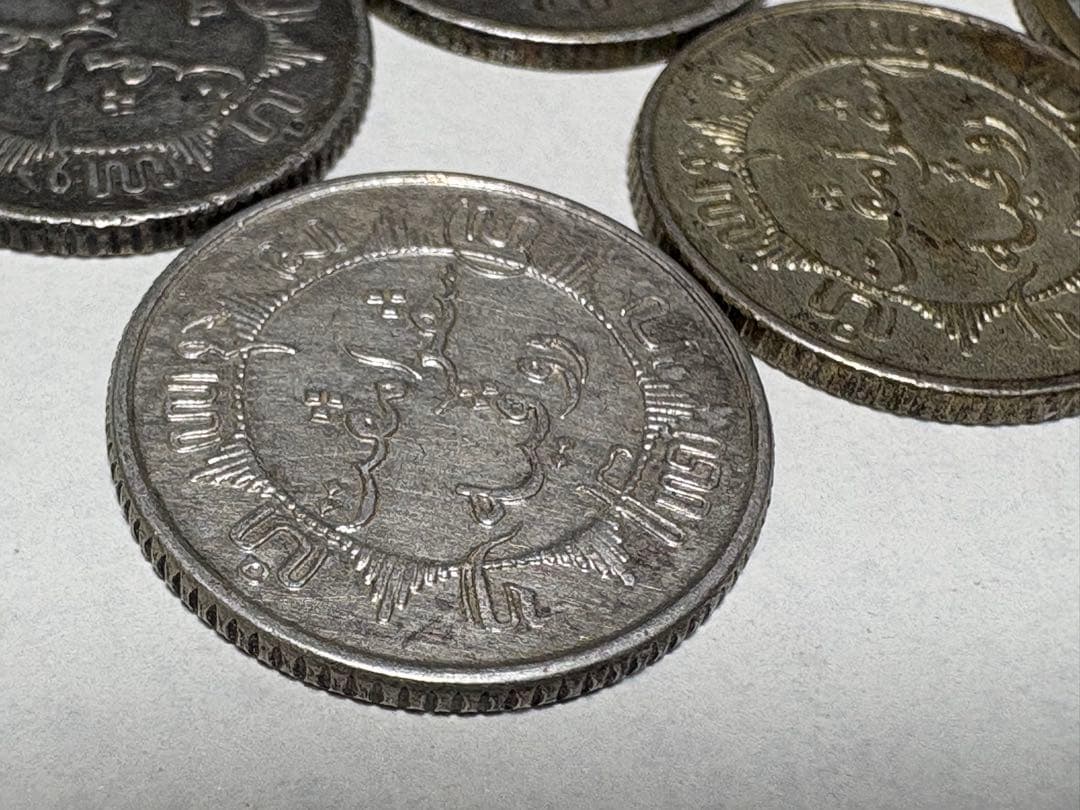 古銭　銀貨保証　オランダ領東インド　1/4ギルダー　グルデン　銀貨　6枚セット