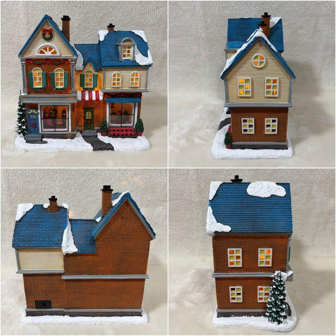 【まとめ売り】クリスマス 置物 ハウス 家 人 ライトアップ イルミネーション