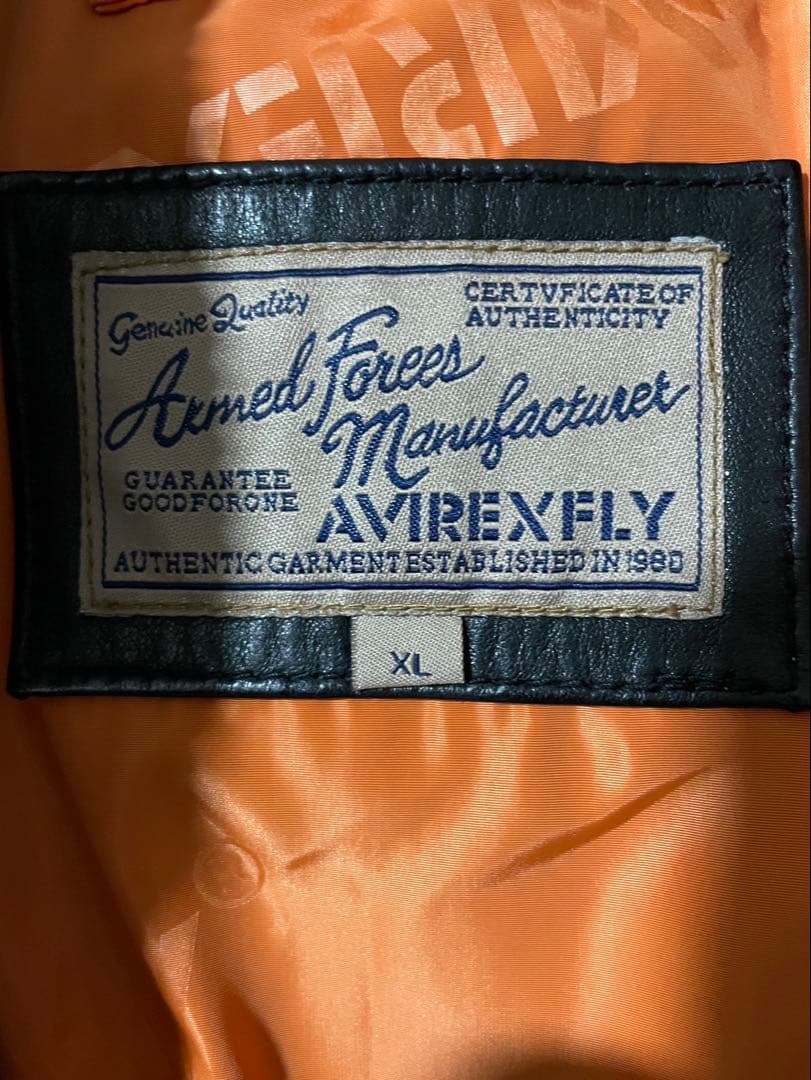 AVIREX FLY フライトレザージャケット　ラムレザー　本革　L-2B