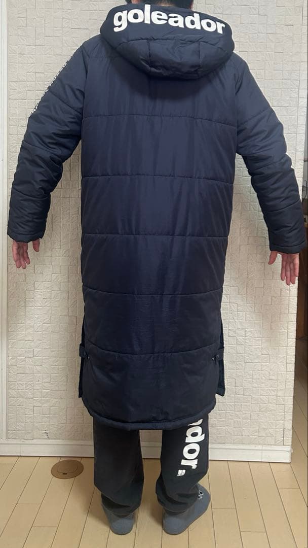 お値下げgoleador ゴレアドールベンチコート ネイビー フード付きMサイズ
