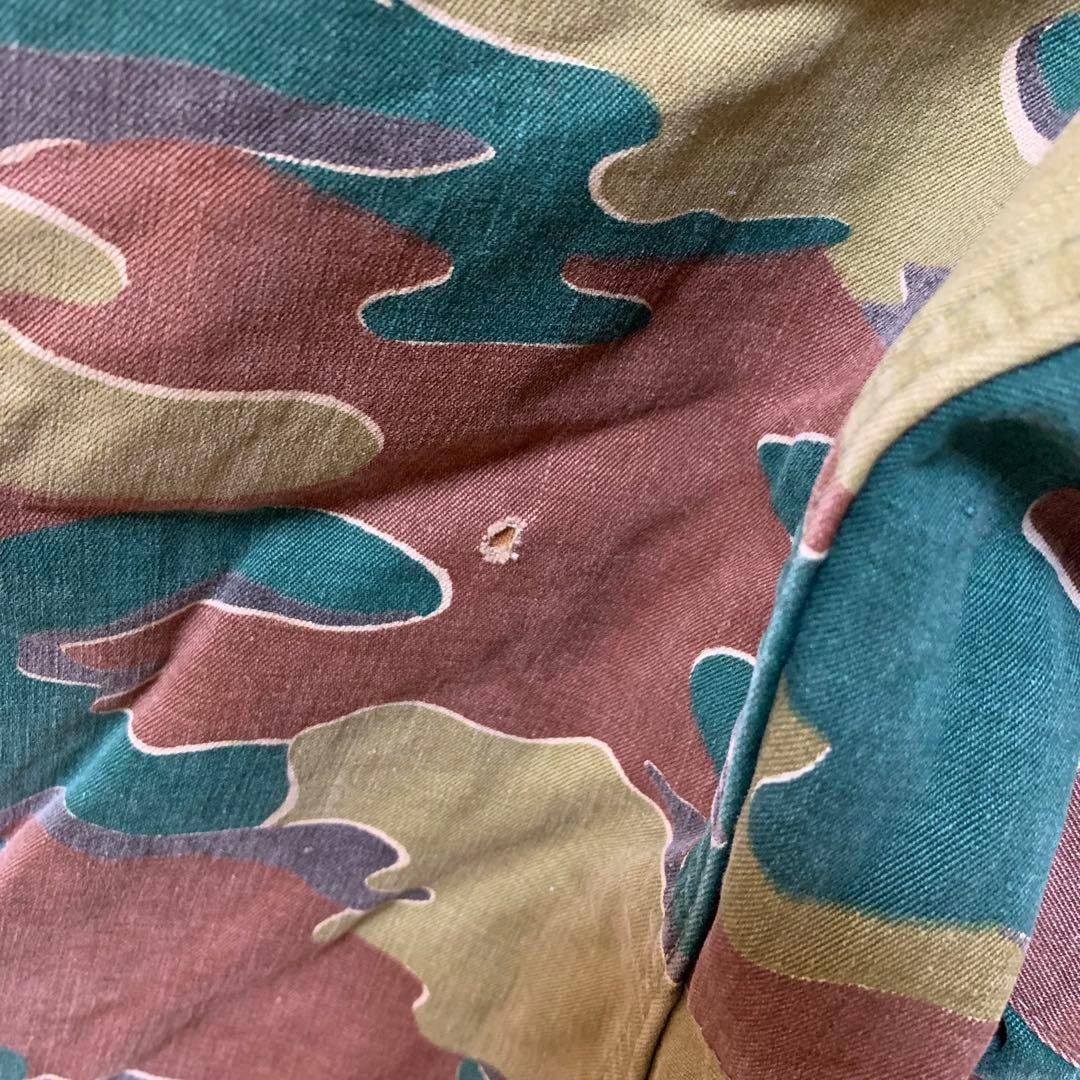 【実物】ベルギー軍　カーゴパンツ　ジグソーカモ　５０年代