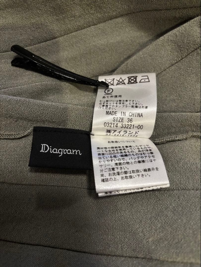 グレースコンチネンタル　スクエアネックロングニットワンピース　カーキ