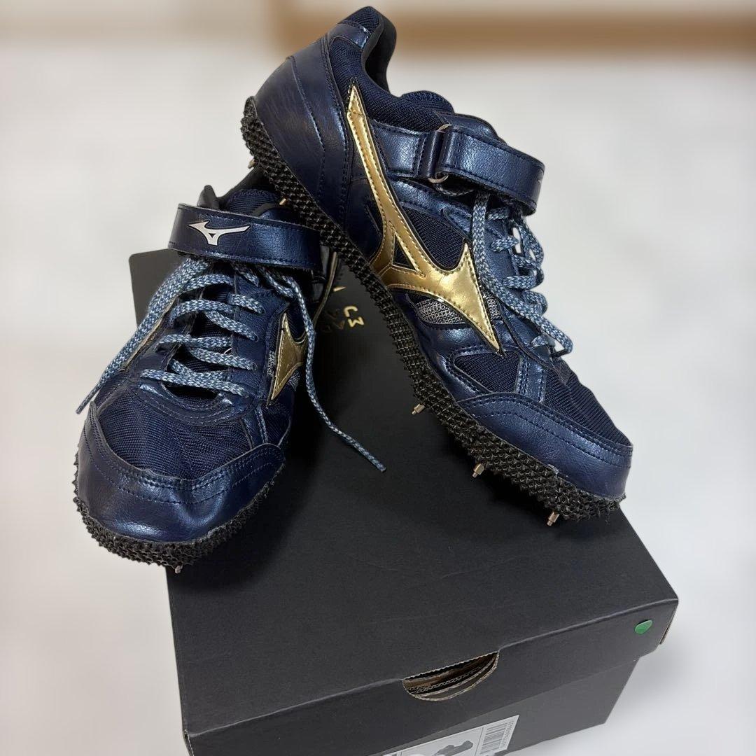 Mizuno 陸上競技用スパイクシューズ 26.0cm ネイビー/ゴールド