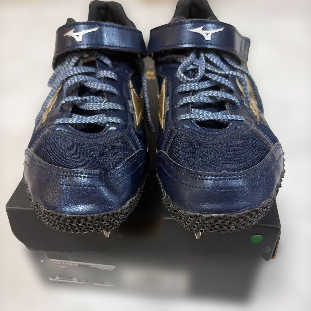 Mizuno 陸上競技用スパイクシューズ 26.0cm ネイビー/ゴールド