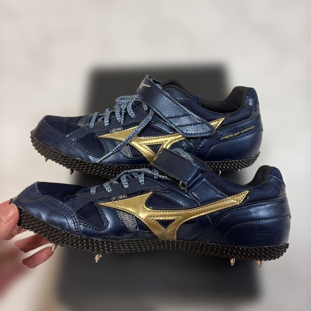 Mizuno 陸上競技用スパイクシューズ 26.0cm ネイビー/ゴールド