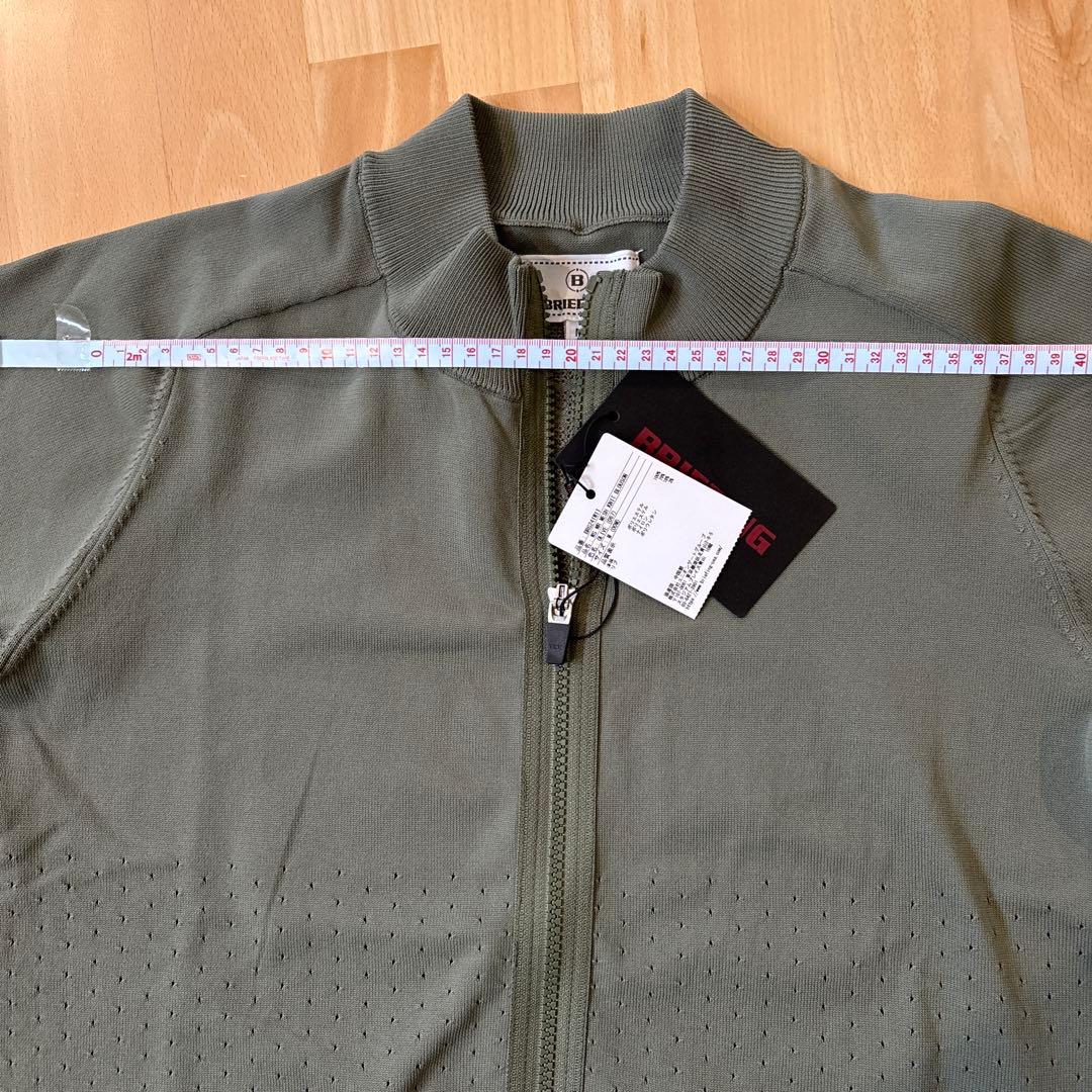 BRIEFING オリーブ色 M ジップアップセーター