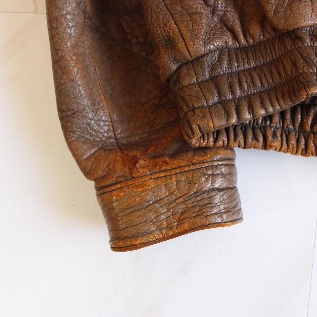 HOUSTON A-2 レザージャケット ライナー 40R ブラウン