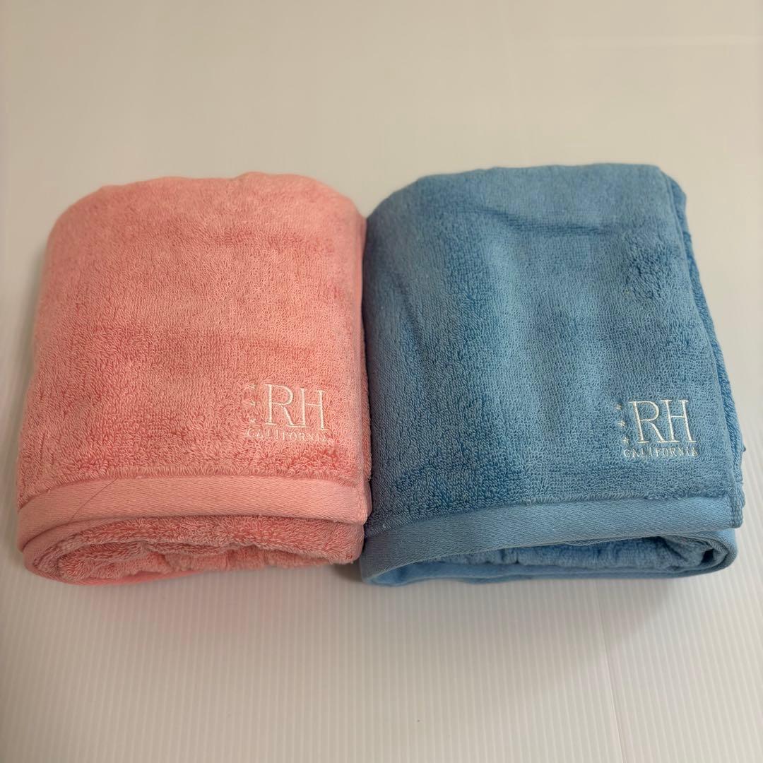 RH CALIFORNIA バスタオルセット 青 ピンクロンハーマン　②枚