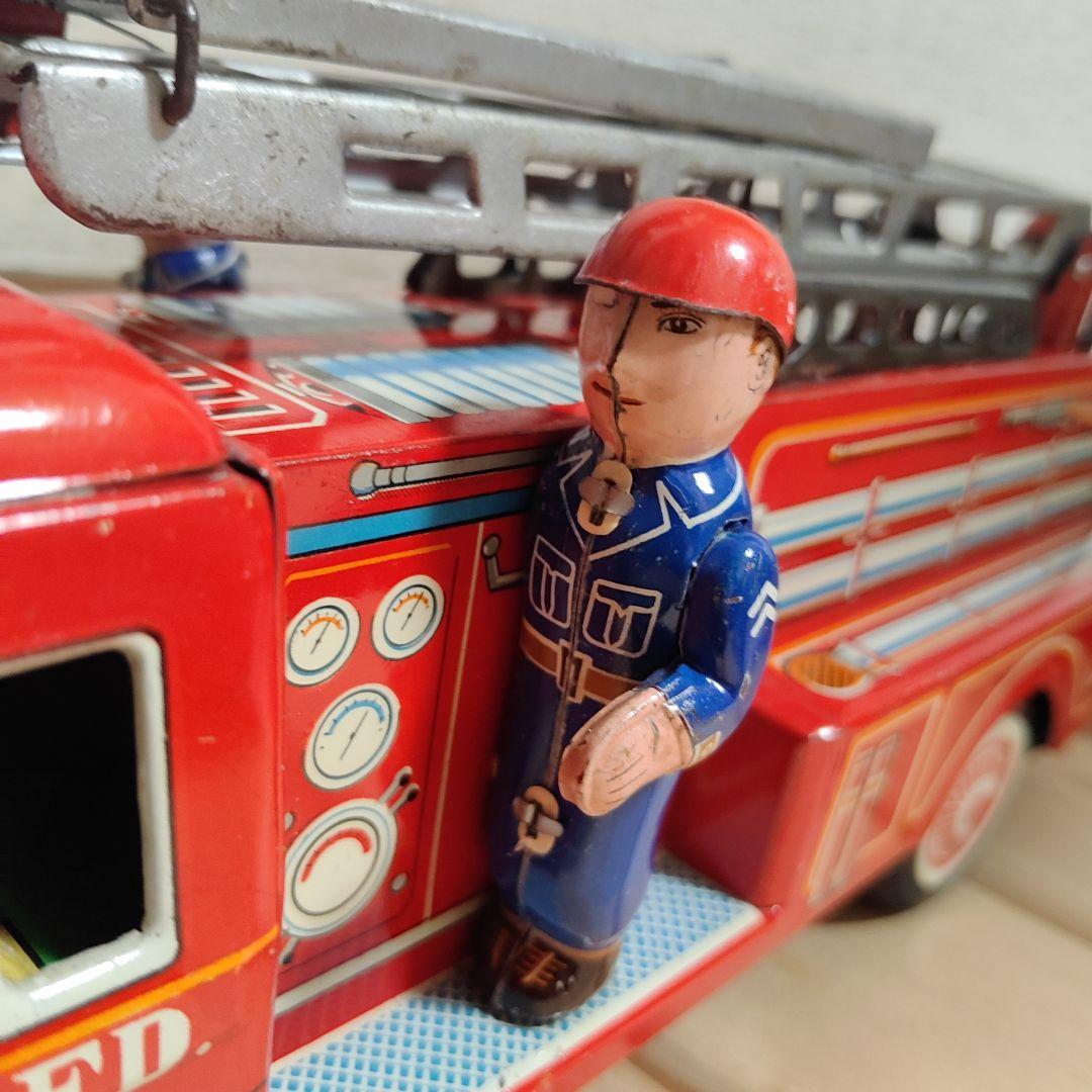 ブリキ 消防車 はしご車 日本製 当時物 アンティーク