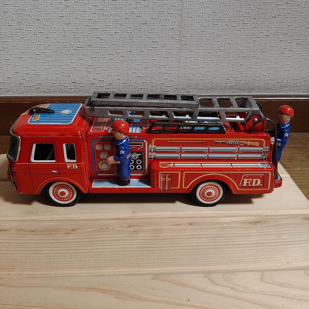ブリキ 消防車 はしご車 日本製 当時物 アンティーク