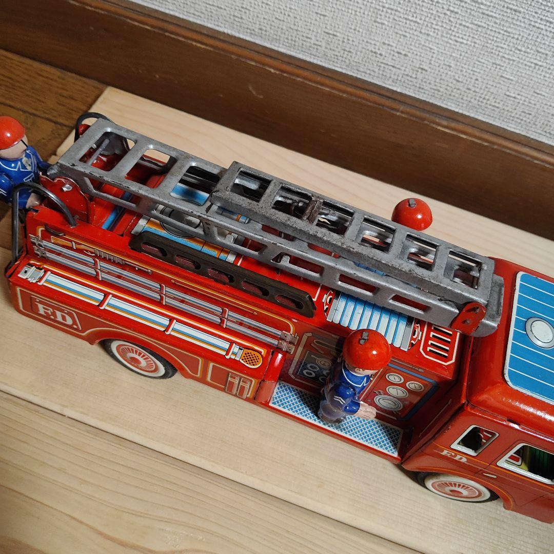 ブリキ 消防車 はしご車 日本製 当時物 アンティーク