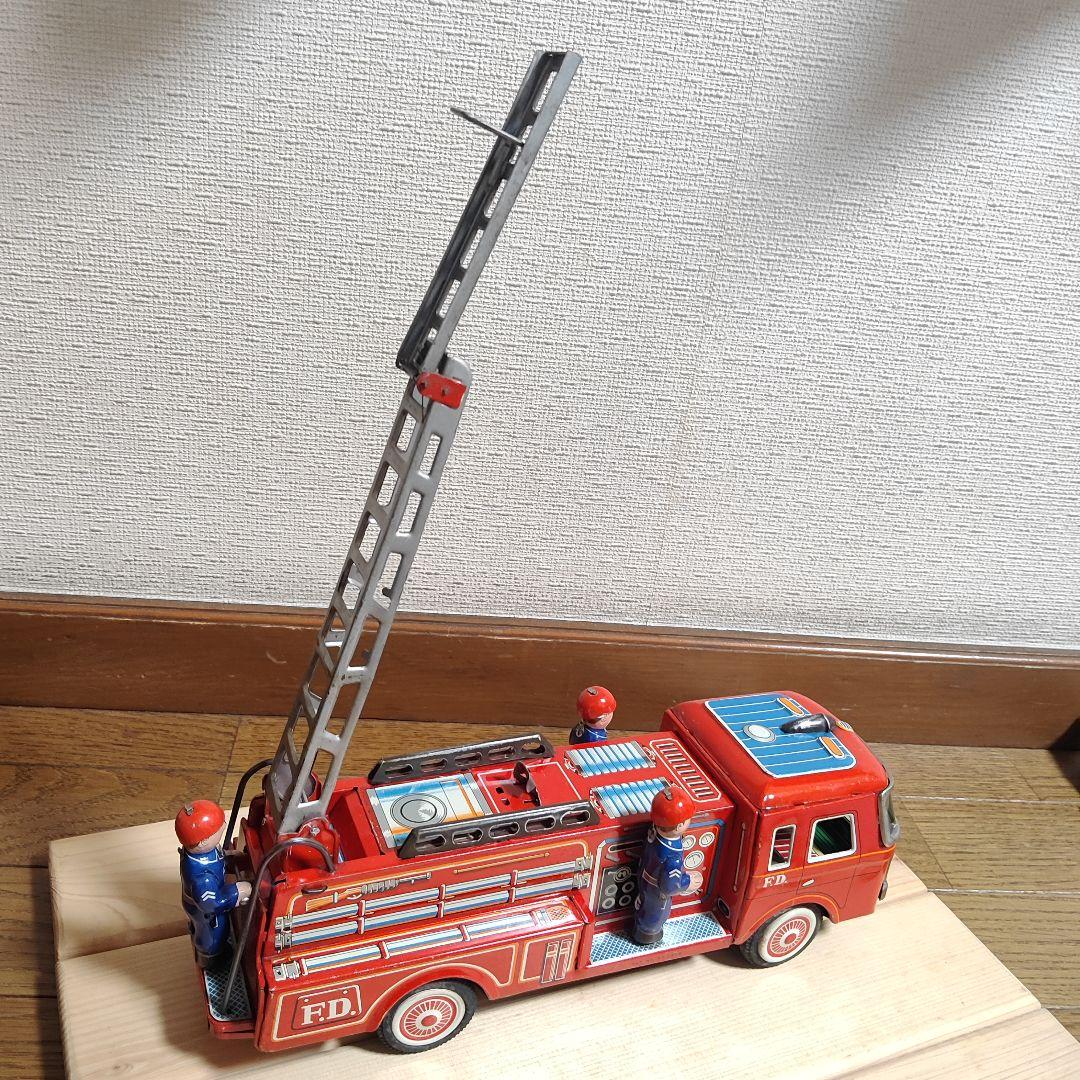 ブリキ 消防車 はしご車 日本製 当時物 アンティーク