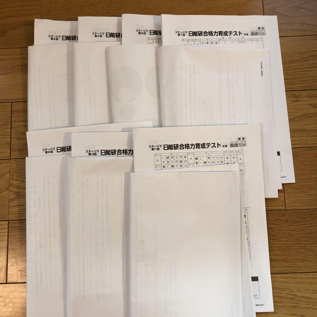 【2025年入試】日能研 公開模試 6年 前期後期フルセット　2024年4教科