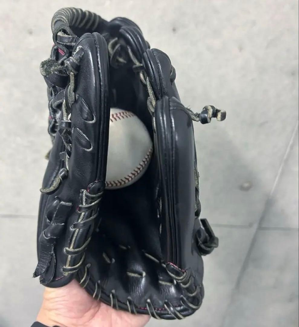 【即戦力美品】和牛JB 硬式内野手用グローブJB004S ブラック　中古美品