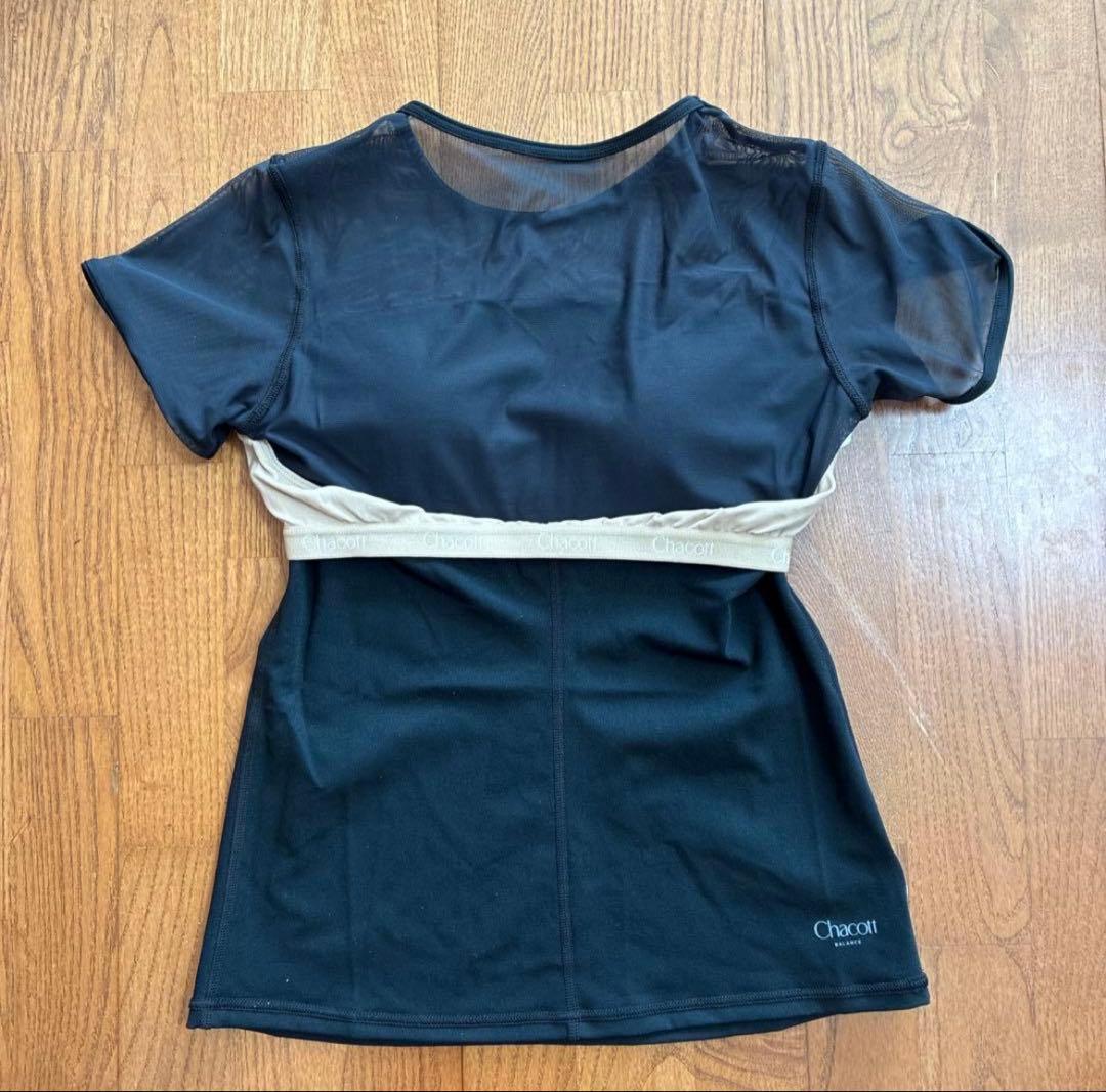 【Chacott】BALANCE スムーストップ レオトップ／ブラックM