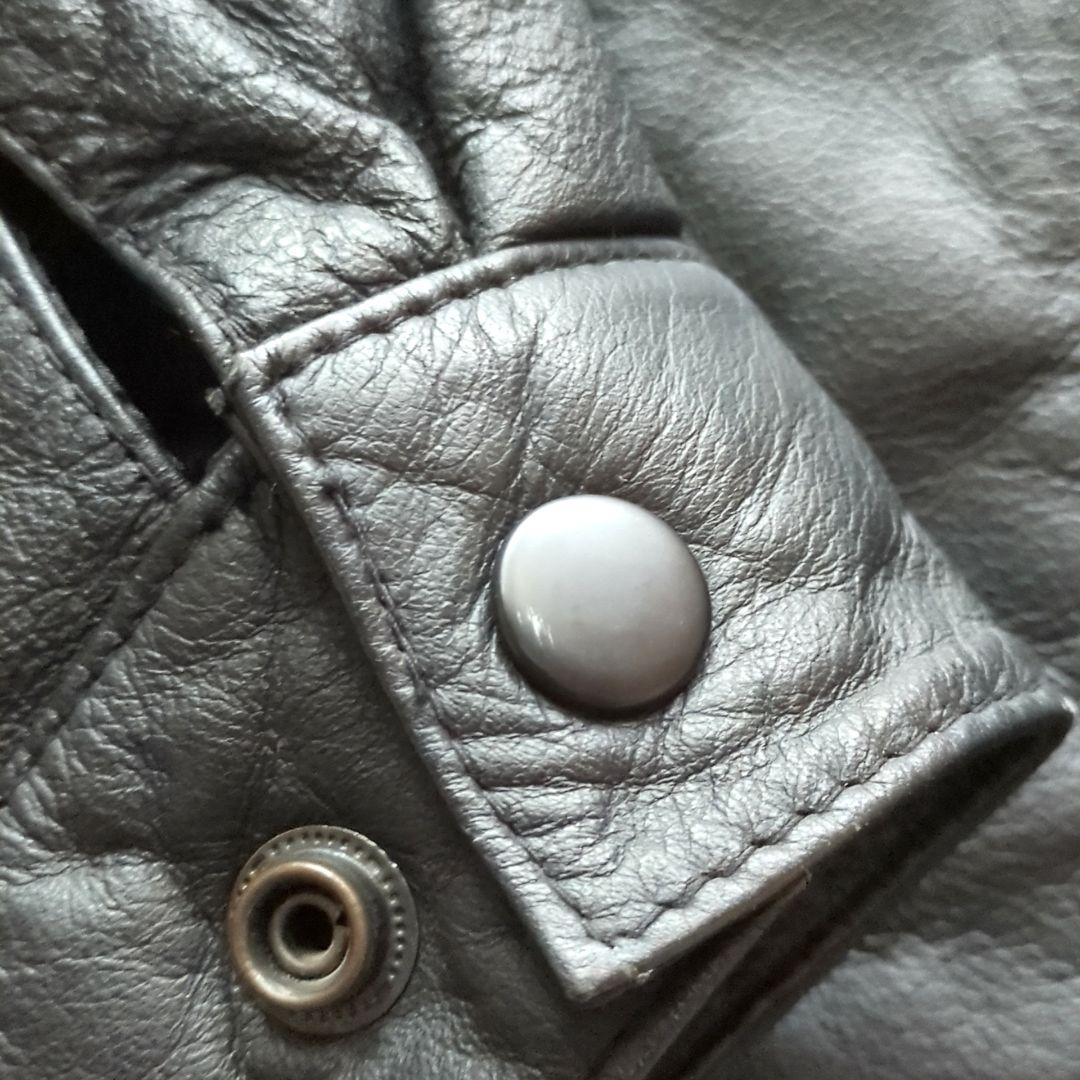 90s ヴィンテージ A2型 レザージャケット ボンバー 牛革 短丈 黒 XL