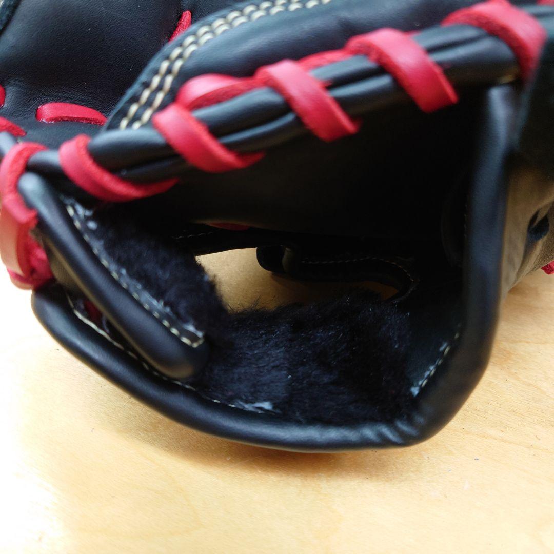【未使用】￥14110　ゼット少年軟式キャッチャーミット左投　黒/赤