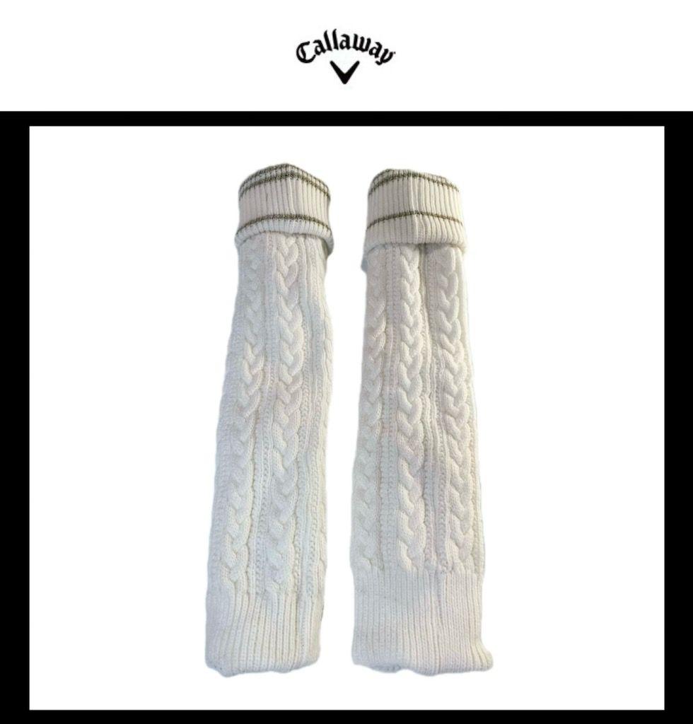 【希少品‼️】キャロウェイ ニット帽ネックレッグウォーマー ロゴプレートホワイト