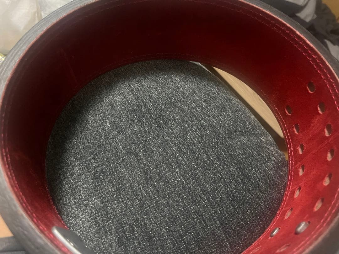 SBD トレーニング・パワーベルト 黒/赤　13mm Sサイズ