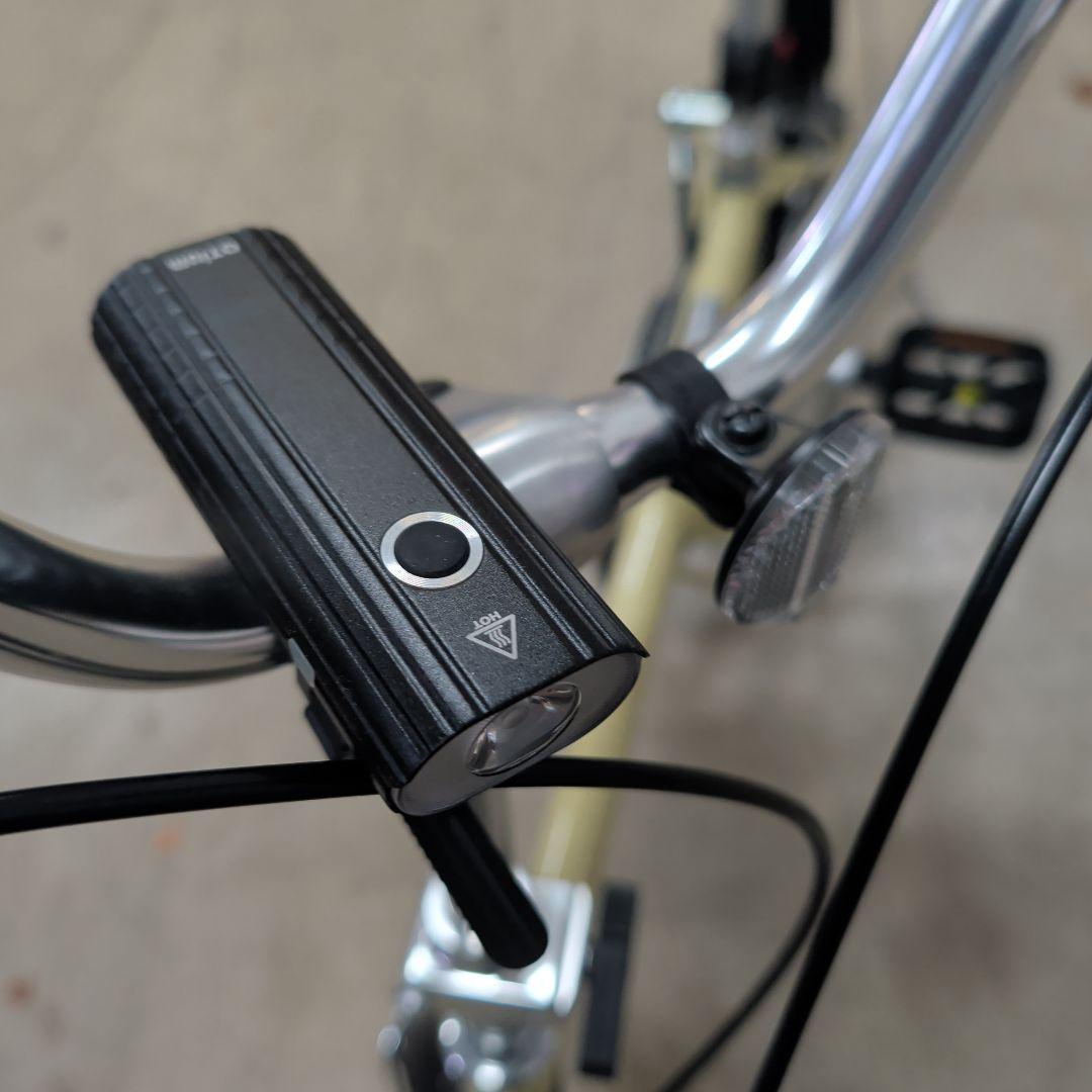 【引取限定】キャプテンスタッグ アルミ製折りたたみ自転車 ベージュ