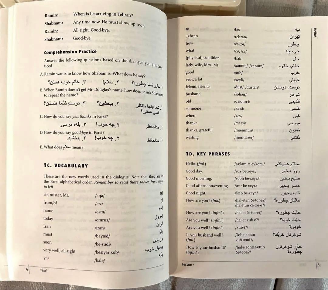 洋書 Farsi  complete course for beginners 6cd